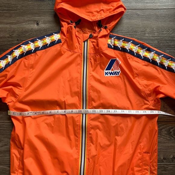 Kappa X K-Way Orange Windbreaker Mens M - Picture 2 of 7